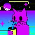 90s Cat Drinking in Space